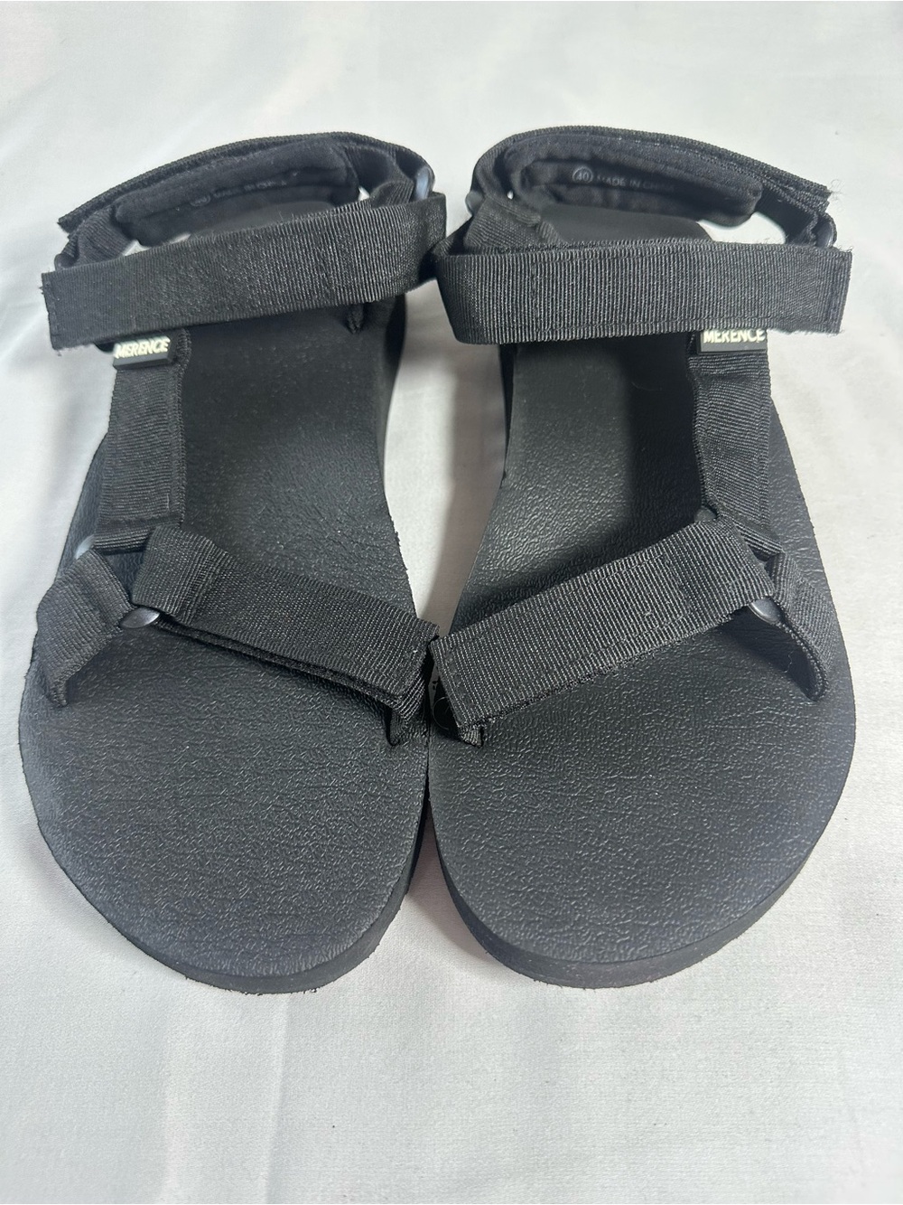 Melanie Black Adjustable Strap Women's Sandals size 40( size 9)